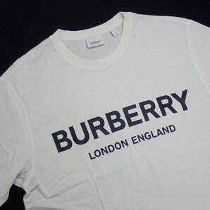 ★BURBERRY/バーバリーロンドンイングランド ロゴプリント 半袖Tシャツ メンズS/オフホワイト/コットン100%/クルーネック&1932800042の画像3