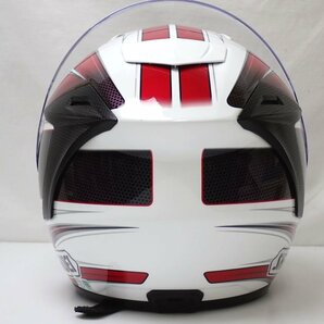 ★美品 SHOEI/ショウエイ ジェットヘルメット J-FORCE Ⅳ L/TC-1/ホワイト×レッド/クリアシールド/廃盤希少/外箱・保管袋付き&1165300102の画像3