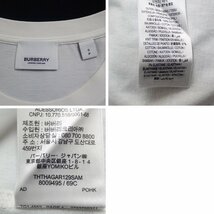 ★BURBERRY/バーバリーロンドンイングランド ロゴプリント 半袖Tシャツ メンズS/オフホワイト/コットン100%/クルーネック&1932800042_画像4