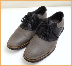 ★COLE HAAN/コールハーン サドルシューズ 9M/メンズ27cm相当/グレー/ヌバック×レザー/GRAND.OS/若干難あり&489500107