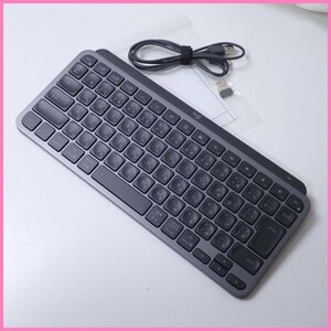 ★美品 logicool/ロジクール MX Keys Miniワイヤレス イルミネーション キーボード KX700GRd/グラファイト/付属品あり&1968700094