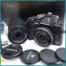 ★オリンパス ミラーレス一眼カメラ OM-D E-M10 MarkⅣ EZダブルズームkit/ED 14-42mm F3.5-5.6 EZ 他/付属品あり/ジャンク扱い&1938900698_画像1