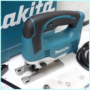 ★未使用 Makita/マキタ ジグソー JV0600K/木材90mm/軟鋼板10mm/アルミ板20mm/ケース付き/電動工具/切断機&1966500011