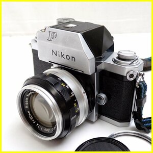 ★Nikon/ニコン F フォトミック 一眼レフフィルムカメラ + Nikkor-S Auto 50mm F1.4/ストラップ・キャップ付き&0672900127