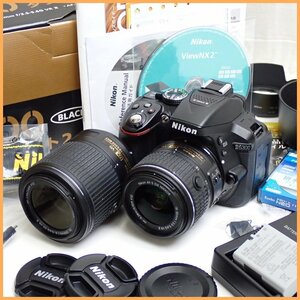 ★Nikon/ニコン デジタル一眼レフカメラ D5300 ダブルズームキット2/AF-S DX NIKKOR 18-55mm f/3.5-5.6G VR Ⅱ 他/ジャンク扱い&1938900702