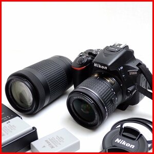 ★Nikon/ニコン デジタル一眼レフカメラ D5600 ダブルズームキット/AF-P NIKKOR 18-55mm F3.5-5.6G VR他/同梱品付/ジャンク扱い&1938900706