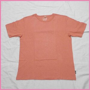 ★未使用 GOHEMP/ゴーヘンプ クルーネック 半袖Tシャツ メンズXL/オレンジ/無地/ヘンプ×コットン/タグ付き&1643200070