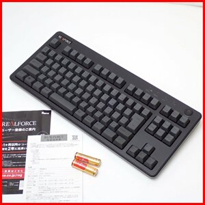 ★東プレ REALFORCE R3 ワイヤレスキーボード/R3HC11/ブラック×ダークグレー/USBケーブル・単三電池・取扱説明書付き&1866700025