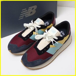 ★未使用 New Balance/ニューバランス スニーカー メンズ27cm/ネイビー×マルチ/MS237HG1/レザー×スエード×メッシュ/外箱付き&1670900058