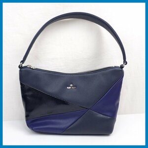 *MARY QUANT/ Mary Quant one shoulder bag / navy × blue / leather / shoulder ..&1949500139