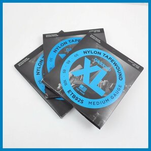 ★未開封 D'Addario/ダダリオ ベース弦 3点セット/ETB92/ETB92S/050-105/ブラックナイロン&1640500709の画像1