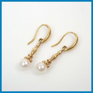 ★ELLE/エル K18×パールピアス ゴールド×オフホワイト/アクセサリー/耳飾り&1804900028