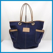 ★BURBERRY BLUE LABEL/バーバリーブルーレーベル トートバッグ ネイビー/ネイビー/キャンバス/肩掛けOK&1909700001_画像1