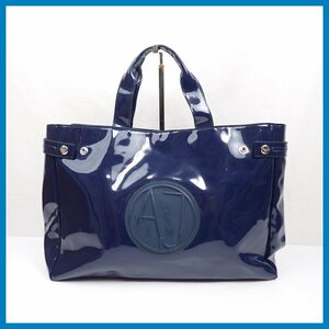 *ARMANI JEANS/ Armani Jeans большая сумка темно-синий /PVC/ винил / в наличии сумка &1909700023