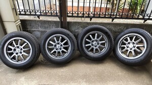 1 jpy start! selling up! Yokohama BluEarth 4S all season wheel attaching 4 pcs set 22 year 37 week manufacture gutter equipped 215/60/16 pcd114.3 5 hole 