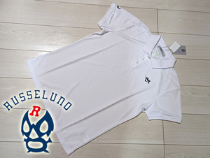 ◆新品 RUSSELUNO ラッセルノ 春夏 ルチャ 半袖 ポロシャツ メンズ 4 M ホワイト 白 定価9,900円 吸汗速乾 スカル GOLF