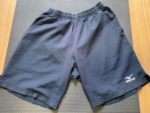 Mizuno ミズノ ショートパンツ 無地 ワンポイントロゴ スポーツウエア メンズ SS 黒 ランニング JASPO 短パン ハーフパンツ MIZUNO 紐欠品