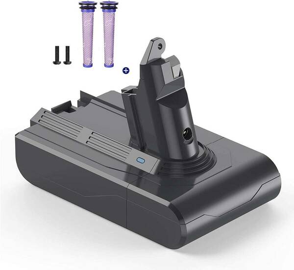 ダイソン v6 バッテリー 21.6V 4600mAh 互換品 dyson v6 ダイソンv6掃除機バッテリー 交換用フィルタ付き 保護回路搭載