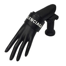 セール バレンシアガ BALENCIAGA サイクルブレスレット 469170 レザー ブラック 黒 アクセサリー 新古品 美品 aq5620_画像2