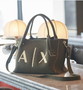 M[4D85] Armani Exchange big Logo middle size tote bag lady's 