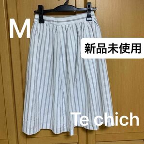 【新品未使用】Te chichiタグ無し洗濯済みMスカート白テチチ