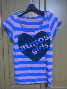 【レア物】atmos girls半袖TシャツアトモスガールズXSピンクボーダー