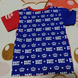 BABY DOLL半袖T110 赤×青の画像4