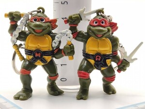 ミュータント タートルズTMNTフィギュア キーホルダー レオナルド ミケランジェロSET[24D17検]Mutant Ninja TurtlesコレクションFigurine