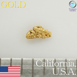 トレジャーG) 【セレクト 1粒】 アメリカ カリフォルニア産 自然金 約2mm  (ゴールド ナゲット 原石 砂金) [St-GUC6-1m]の画像1