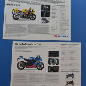 【S-RG-51】スズキ GSX-R1000 GSX-R750 GSX-R600 TL1000R SUZUKI 英語表記 2008年8月 カタログ7枚の画像3