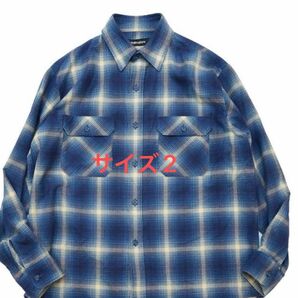 subculture OMBRE CHECK SHIRT blue キムタク