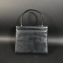 ER0315-7-3 GIVENCHY ハンドバッグ ブラック レザー ジバンシー フォーマル 内側劣化有 キズスレ有 22×25×8㎝ 80サイズ_画像4