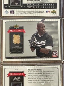 UD MLB MJsalute Michael Jordan game used bat card set マイケルジョーダン　ゲームユーズドバットカード12枚セット