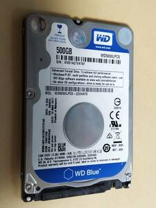 WD 500GB HDD 2.5インチ 7mm 500GB WD5000LPCX 使用60時間程度 ほぼ新品 送料無料 即決