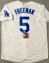 Dodgers ドジャース フレディ・フリーマン サイン ユニフォーム ジャージ Freeman JSA AUTHENTIC オーセンティック 大谷 山本 千賀_画像2