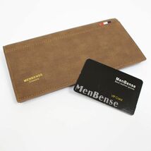 長財布 メンズ 未使用 レザー キャメル 小銭入れ 財布 カード収納 SA03C　１円_画像4