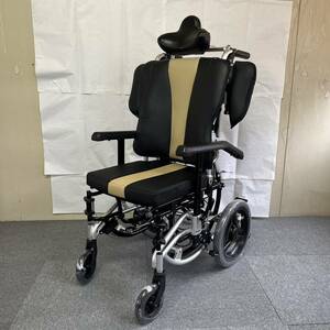 【中古車椅子】MiKi（ミキ）ティル&トリクライニング車椅子（介助）多機能　足踏み連動式駐車ブレーキ②