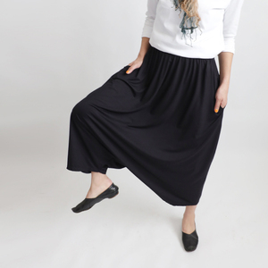  spring ulalaSALE 87cm height .. also ... sarouel pants calm .. flexible T-shirt cut and sewn cloth black black G63