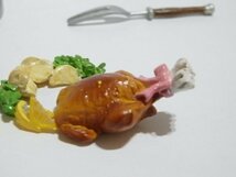 ★F230☆ミニチュア　小物　食べ物　料理　ローストチキン☆リーメント　ヨーロッパグルメツアー　イギリス　ドールハウス_画像4