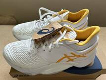 アシックス アンプレアルス ロー　27cm asics unprears low 未使用 新品 白 黄 white yellow_画像2