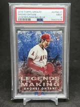 希少 青パラ 大谷翔平 RC 2018 Topps Update #LITM-21 Shohei Ohtani Legends in the Making エンゼルス ドジャース PSA MLB 100円スタート_画像1