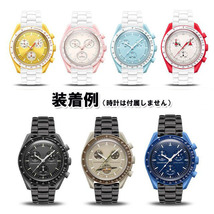 【サイズ調整無料！】 Swatch×OMEGA スウォッチ×オメガ 対応セラミックブレス ホワイト Ｄバックル付き _画像8