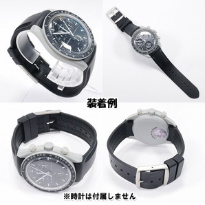 Swatch×OMEGA スウォッチ×オメガ 専用ラバーベルト Mercury ＆ Moon（ブラック） 尾錠付き の画像8