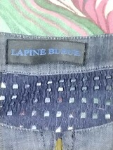 極美品★LAPINE BLEUE★ノーカラージャケット★メッシュ★シースルー★紺★ラピーヌブルー★ネイビー★デニム★パンチング加工★春秋_画像6