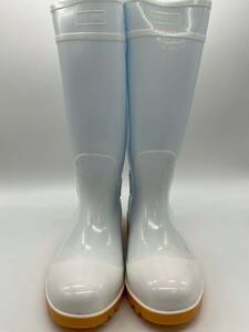  free shipping white 29cm oil resistant safety boots steel made . core entering PVC safety boots long type new goods 1 pair 