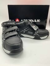 ブラック 27cm AIR WALK ベルトライン AW-970 樹脂先芯入 軽量スニーカー 新品未使用 安全靴 エアウォーク_画像1