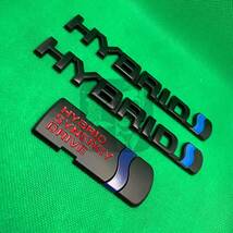 【3点セット】ハイブリッドエンブレム 黒 マットブラック HYBRID_画像3