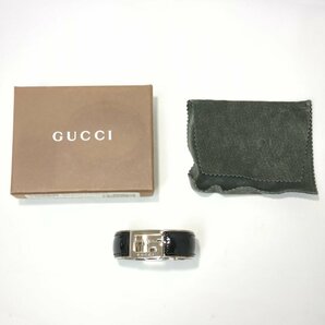 【１円スタート】 GUCCI グッチ バングル メンズ ブラック 黒 シルバーカラーの画像2