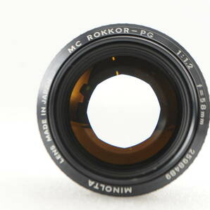 ★美品★ MINOLTA ミノルタ MC ROKKOR-PG 58mm F1.2 鷹の目ロッコール 付属品付★清潔感溢れる綺麗な外観! クモリなし! 細かく動作確認済!の画像6