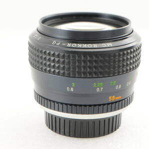 ★美品★ MINOLTA ミノルタ MC ROKKOR-PG 58mm F1.2 鷹の目ロッコール 付属品付★清潔感溢れる綺麗な外観! クモリなし! 細かく動作確認済!の画像9